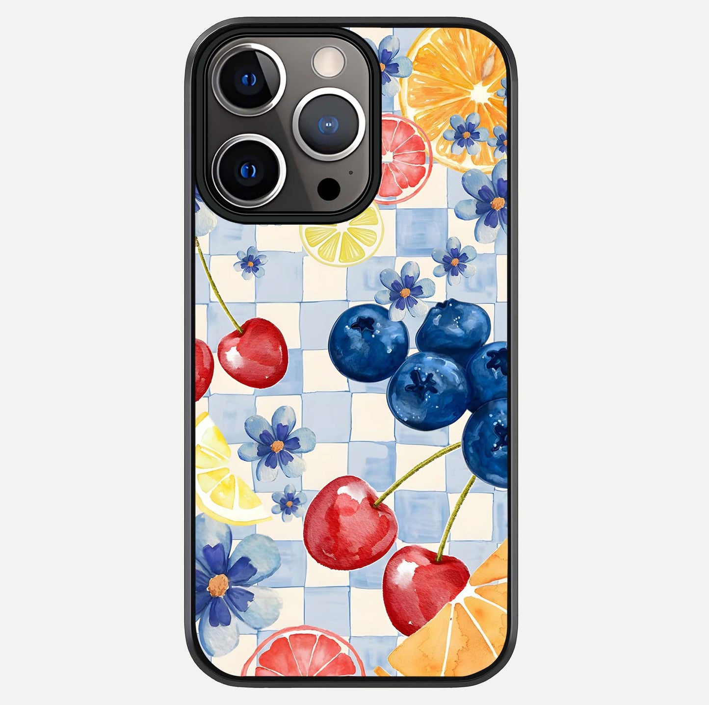 Citrus Bloom Joy Glass Case For iPhone 13 Pro by Custom World