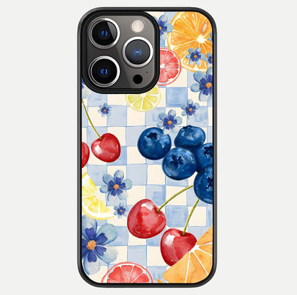 Citrus Bloom Joy Glass Case For iPhone 13 Pro by Custom World
