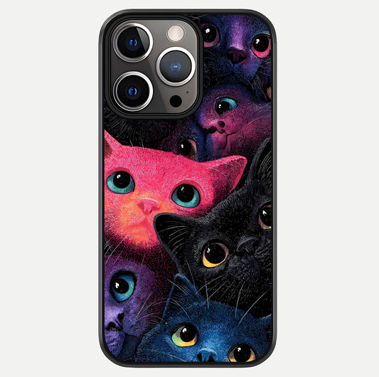 Cosmic Cats Dreams Glass Case For iPhone 13 Pro by Custom World