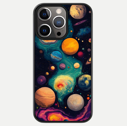 Cosmic Planet Journey Glass Case For iPhone 13 Pro by Custom World