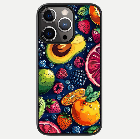 Cute Fruits Art Glass Case For iPhone 13 Pro by Custom World