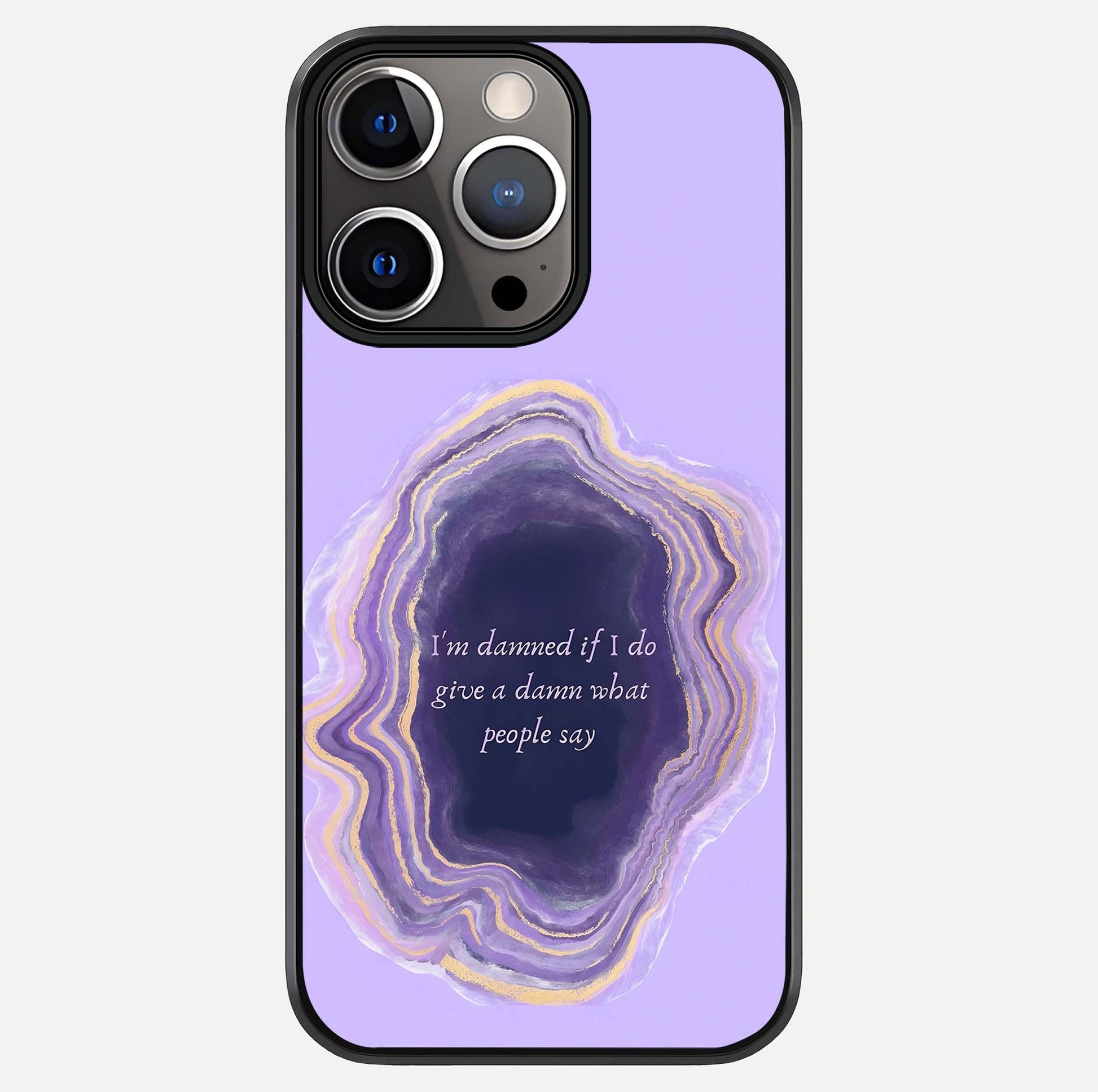 Damned People Quote Glass Case For iPhone 13 Pro by Custom World
