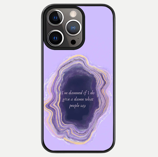 Damned People Quote Glass Case For iPhone 13 Pro by Custom World