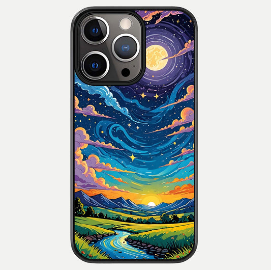 Dreamy Night Landscape Glass Case For iPhone 13 Pro by Custom World