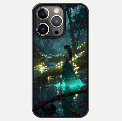 Enchanted Forest Glow Glass Case For iPhone 13 Pro by Custom World