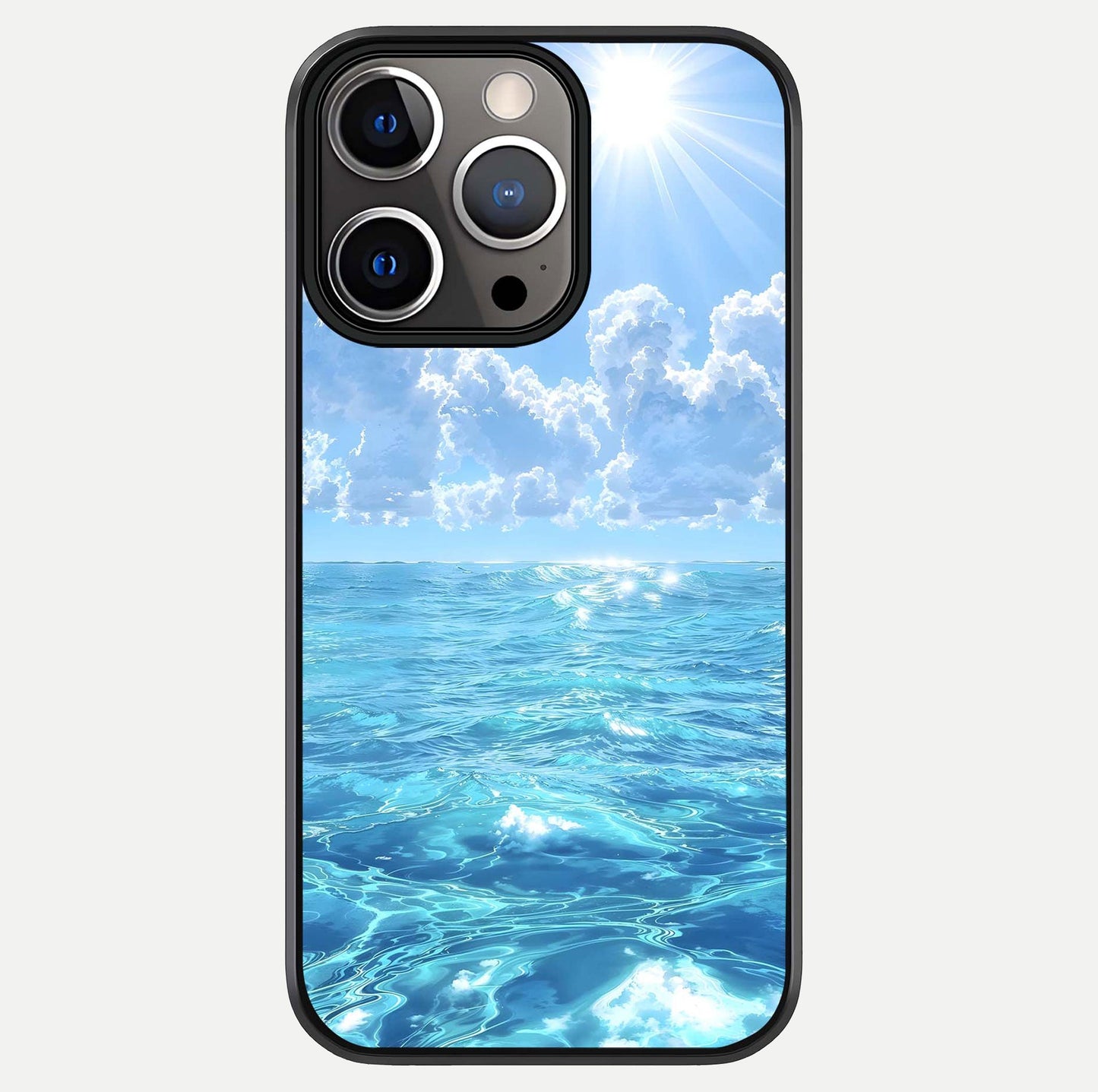 Endless Ocean Horizon Glass Case For iPhone 13 Pro by Custom World