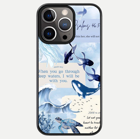 Faithful Ocean Promise Glass Case For iPhone 13 Pro by Custom World