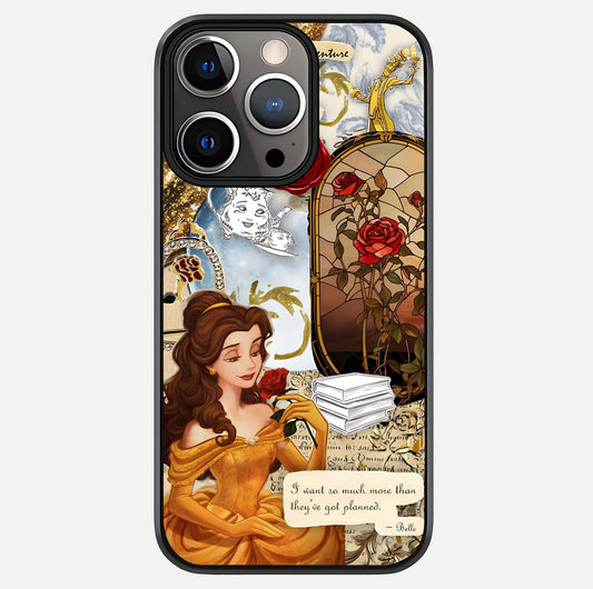 Golden Dream Belle Glass Case For iPhone 13 Pro by Custom World