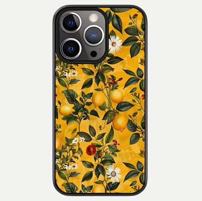 Golden Lemon Field Glass Case For iPhone 13 Pro by Custom World