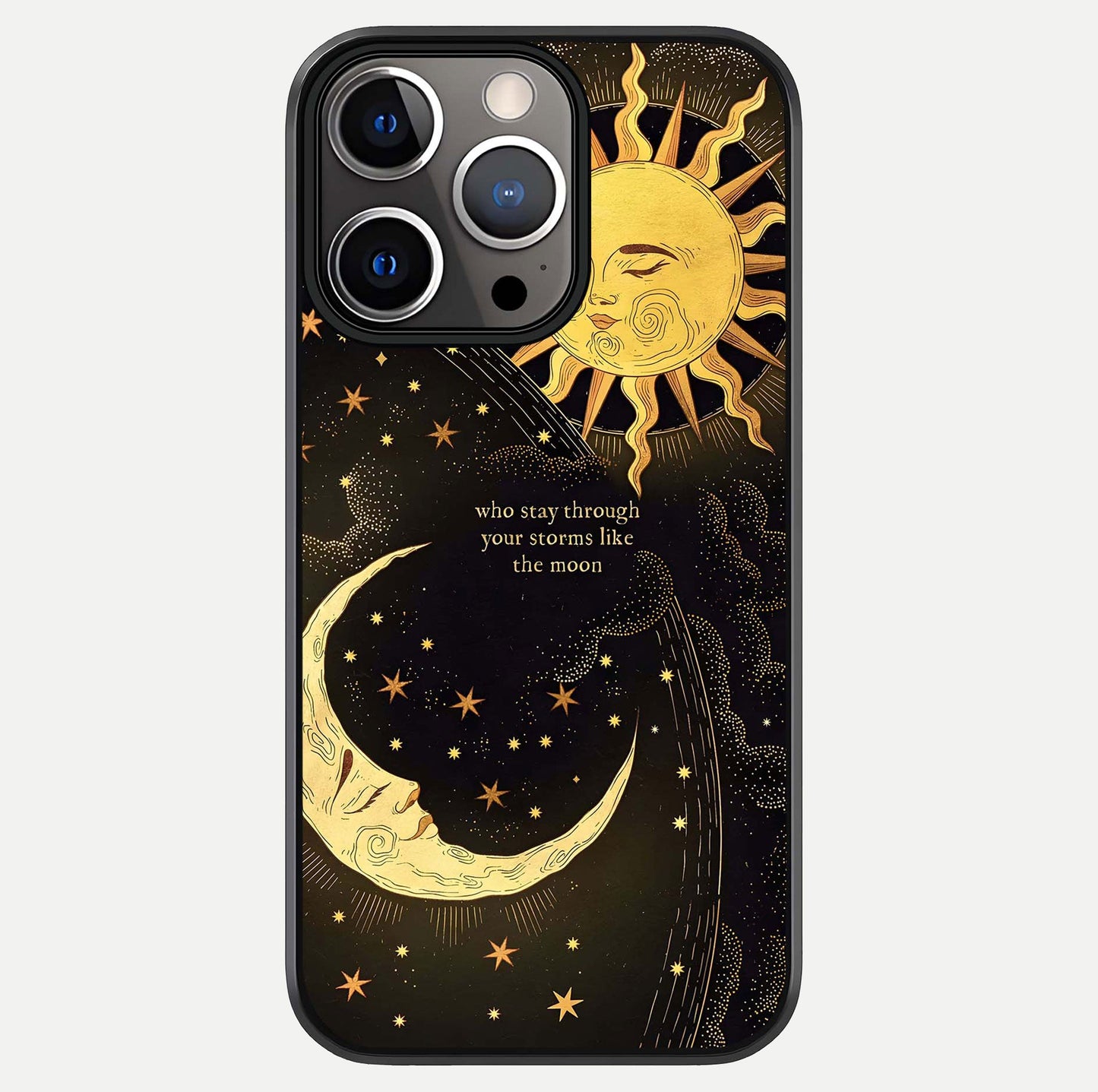 Golden Lunar Love Glass Case For iPhone 13 Pro by Custom World