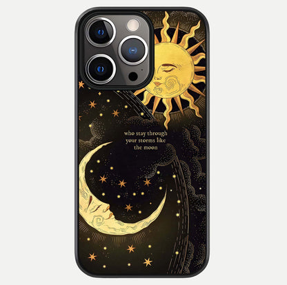 Golden Lunar Love Glass Case For iPhone 13 Pro by Custom World