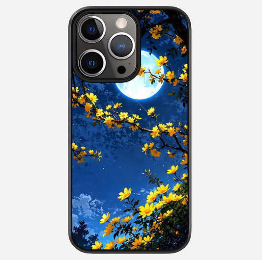 Golden Night Glow Glass Case For iPhone 13 Pro by Custom World