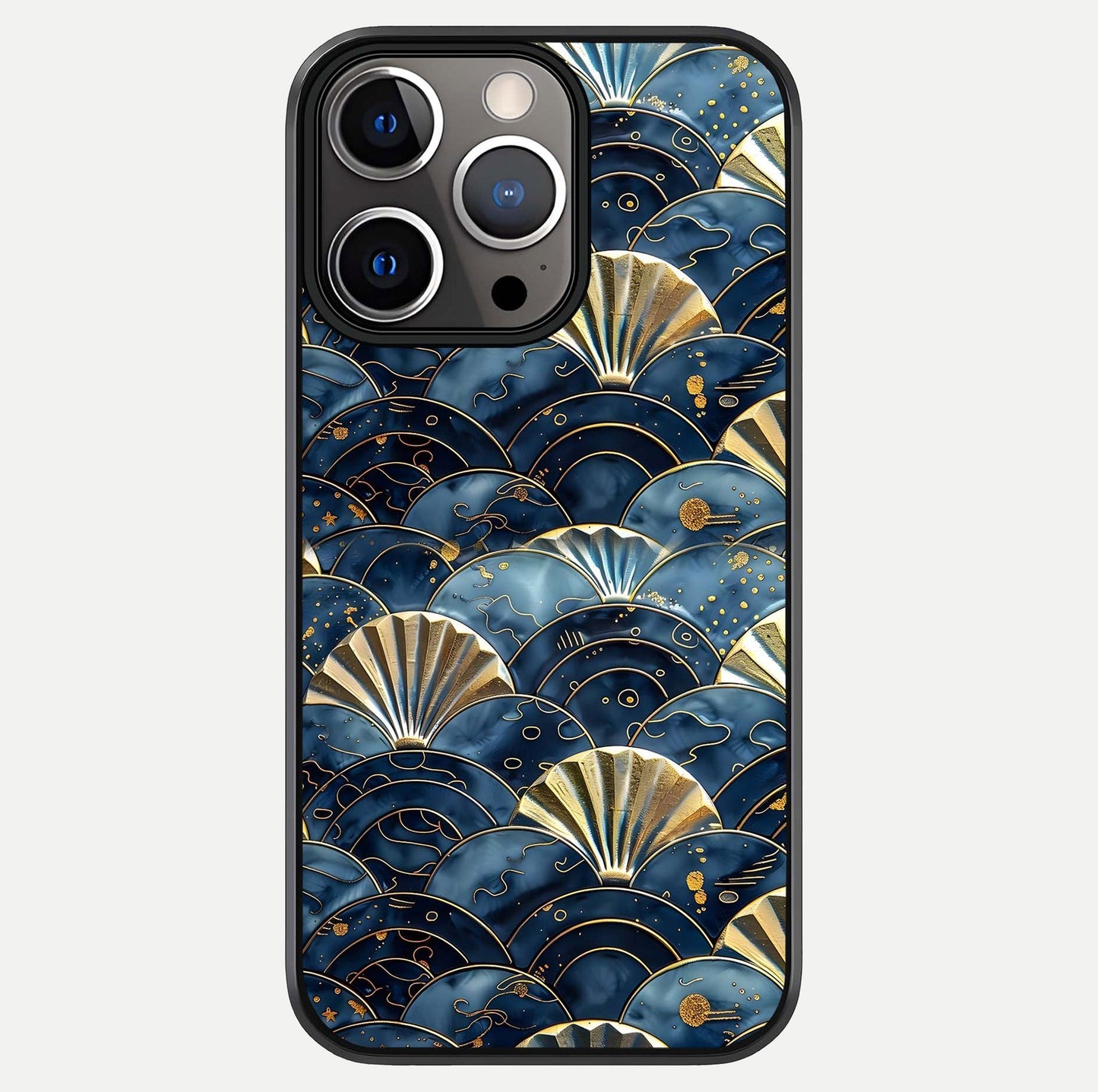 Golden Wave Luxe Glass Case For iPhone 13 Pro by Custom World
