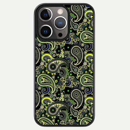 Green Mandala Pattern Glass Case For iPhone 13 Pro by Custom World