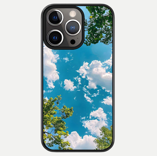 Greenery Sky Glass Case For iPhone 13 Pro by Custom World