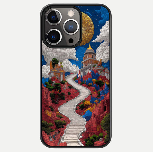 Heavenly Moon Path Glass Case For iPhone 13 Pro by Custom World