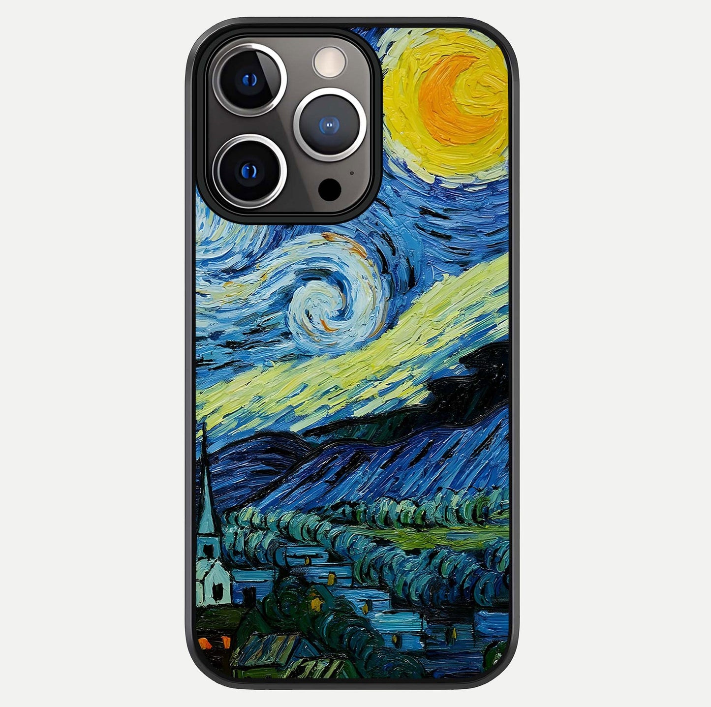 Inspired Van Gogh Art Glass Case For iPhone 13 Pro by Custom World