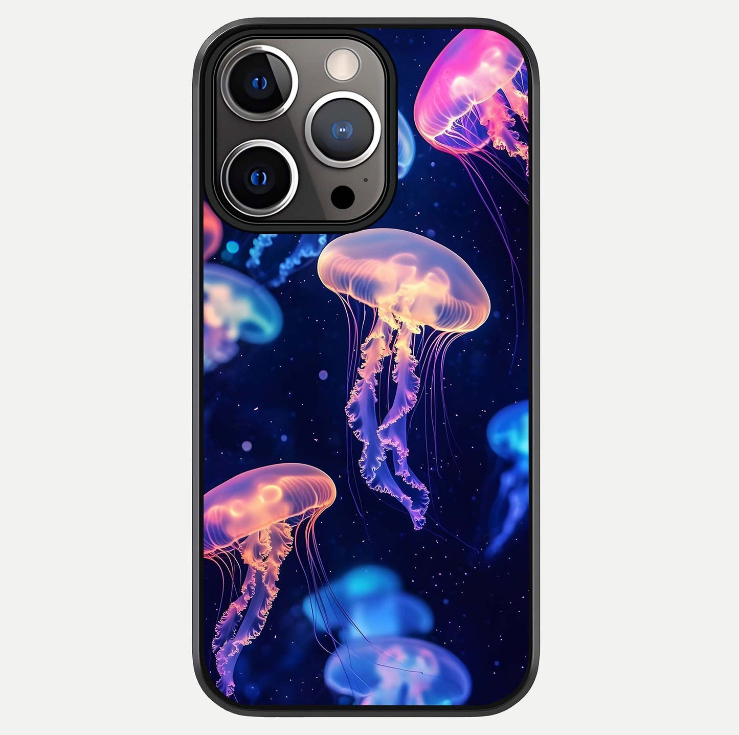 Jellyfish Pattern Glass Case For iPhone 13 Pro by Custom World