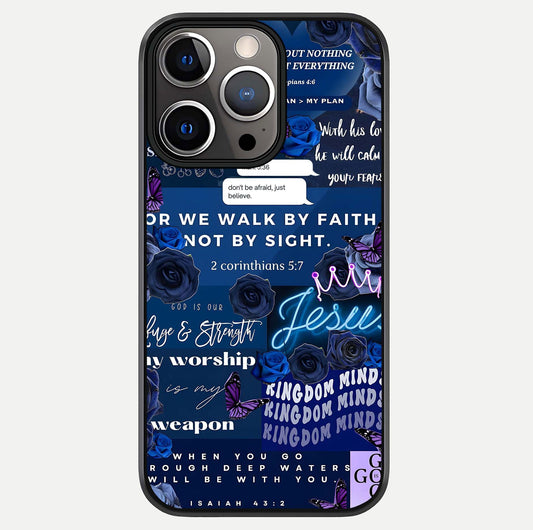 Kingdom Faith Glow Glass Case For iPhone 13 Pro by Custom World
