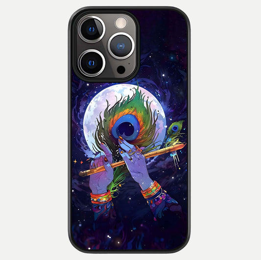 Krishna Hands Art Glass Case For iPhone 13 Pro by Custom World
