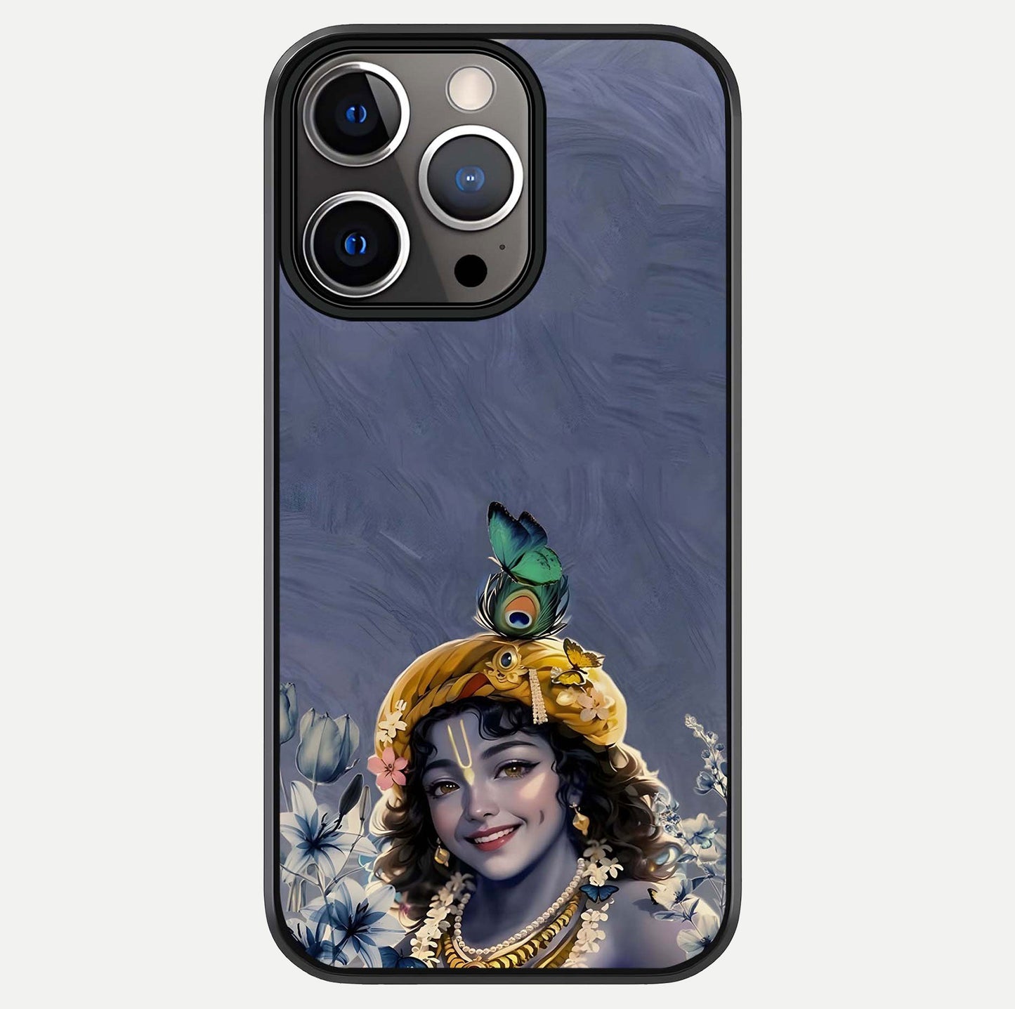 Lord Krishna Glass Case For iPhone 13 Pro by Custom World
