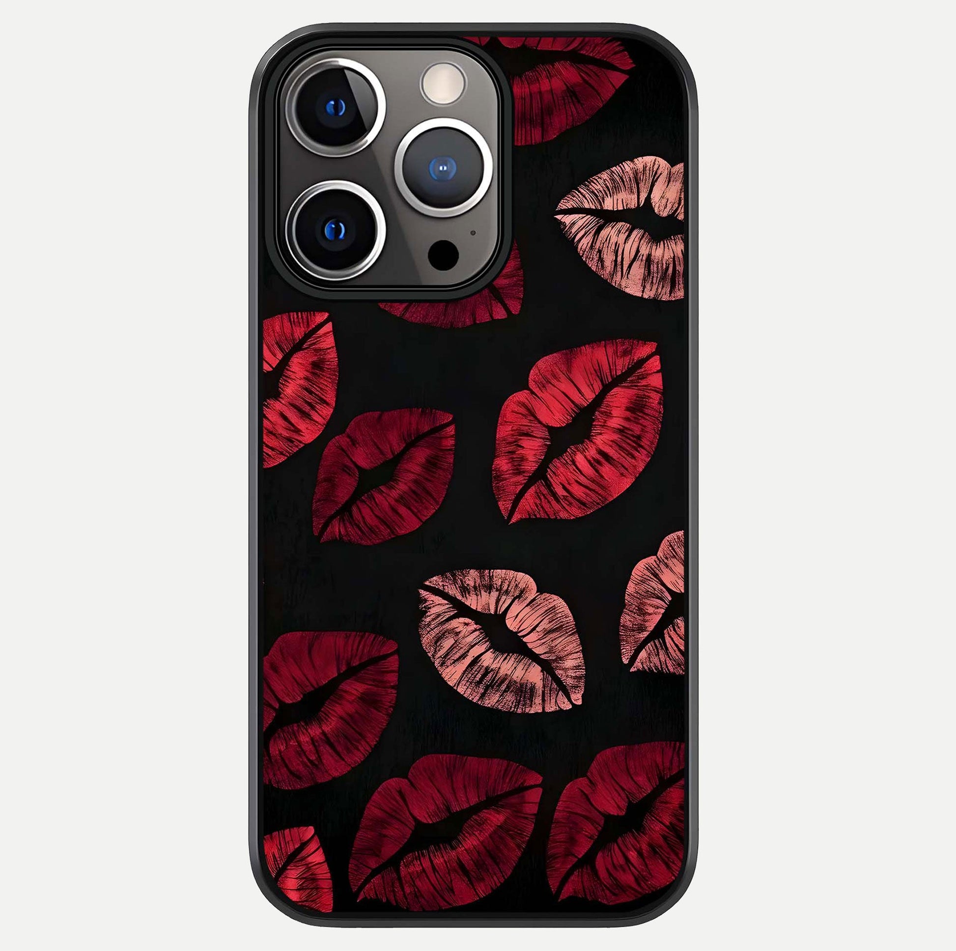 Midnight Kiss Love Glass Case For iPhone 13 Pro by Custom World