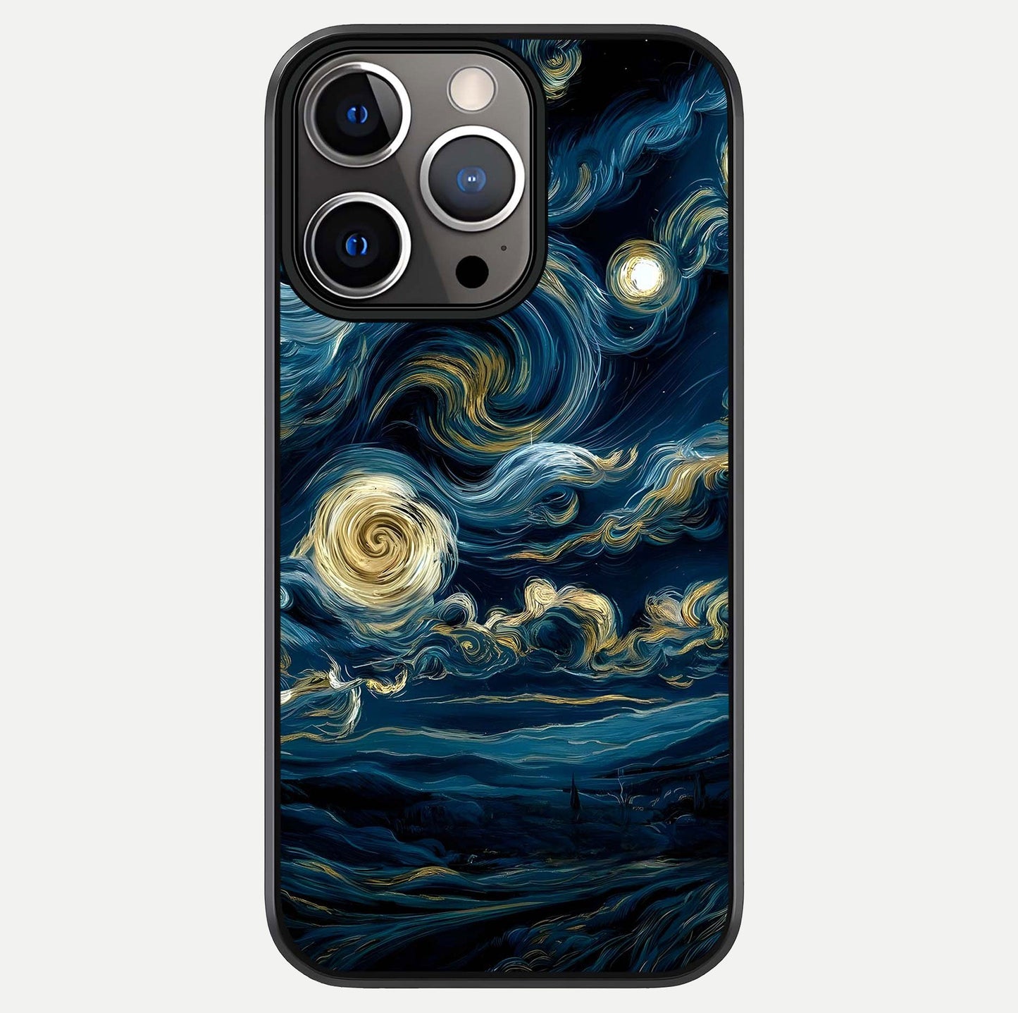 Midnight Sky Whirl Glass Case For iPhone 13 Pro by Custom World