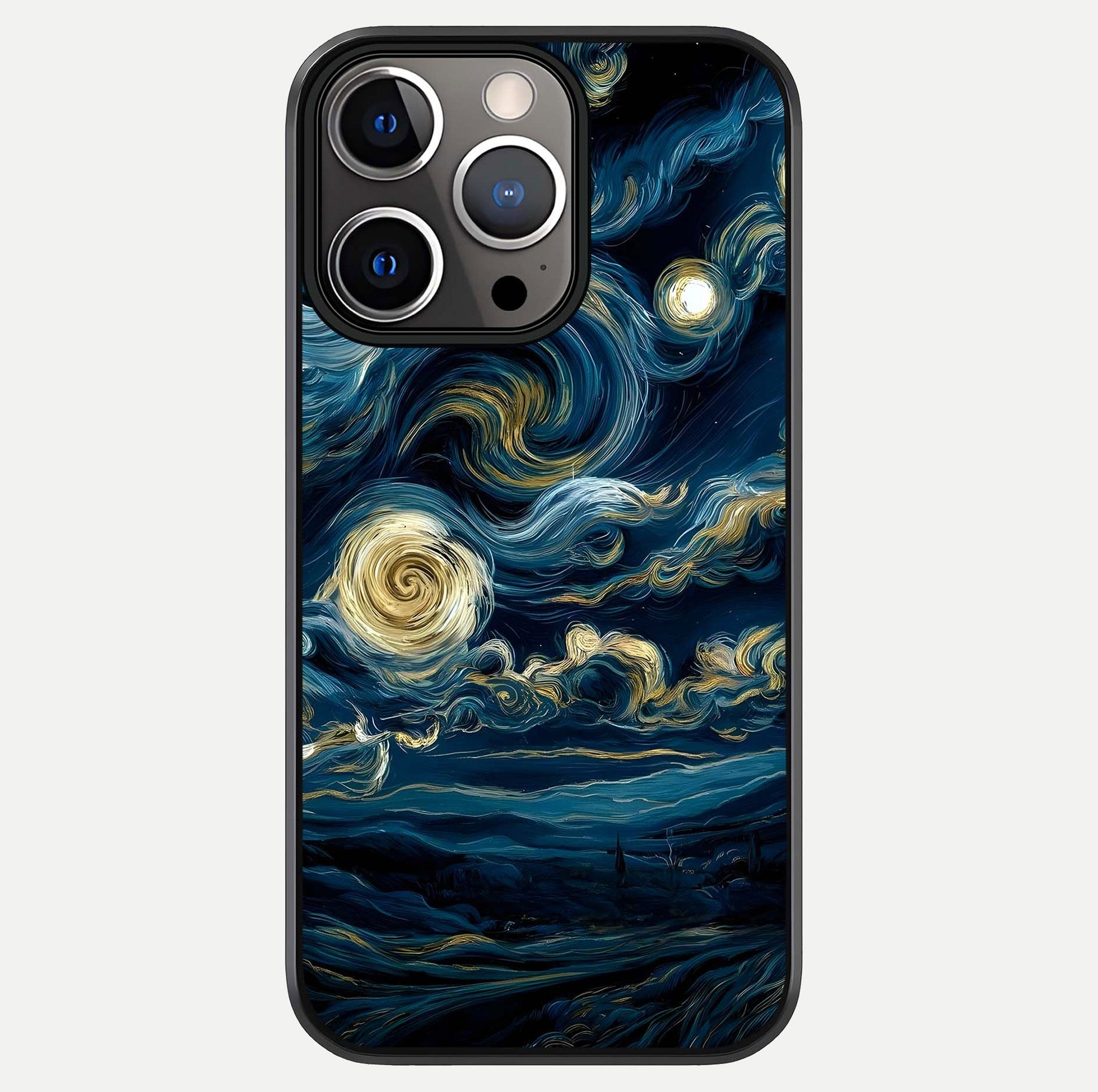 Midnight Sky Whirl Glass Case For iPhone 13 Pro by Custom World