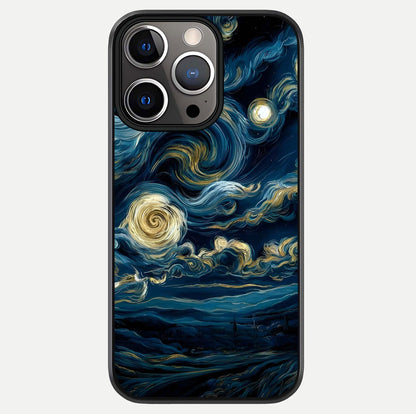 Midnight Sky Whirl Glass Case For iPhone 13 Pro by Custom World