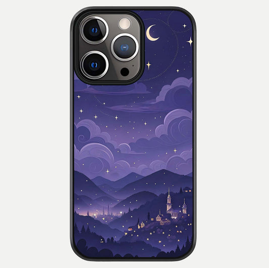 Minimal Night View Glass Case For iPhone 13 Pro by Custom World