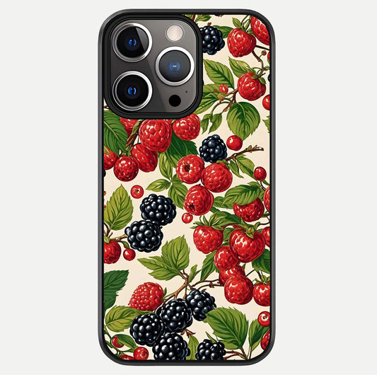 Mixed Berry Collage Glass Case For iPhone 13 Pro by Custom World
