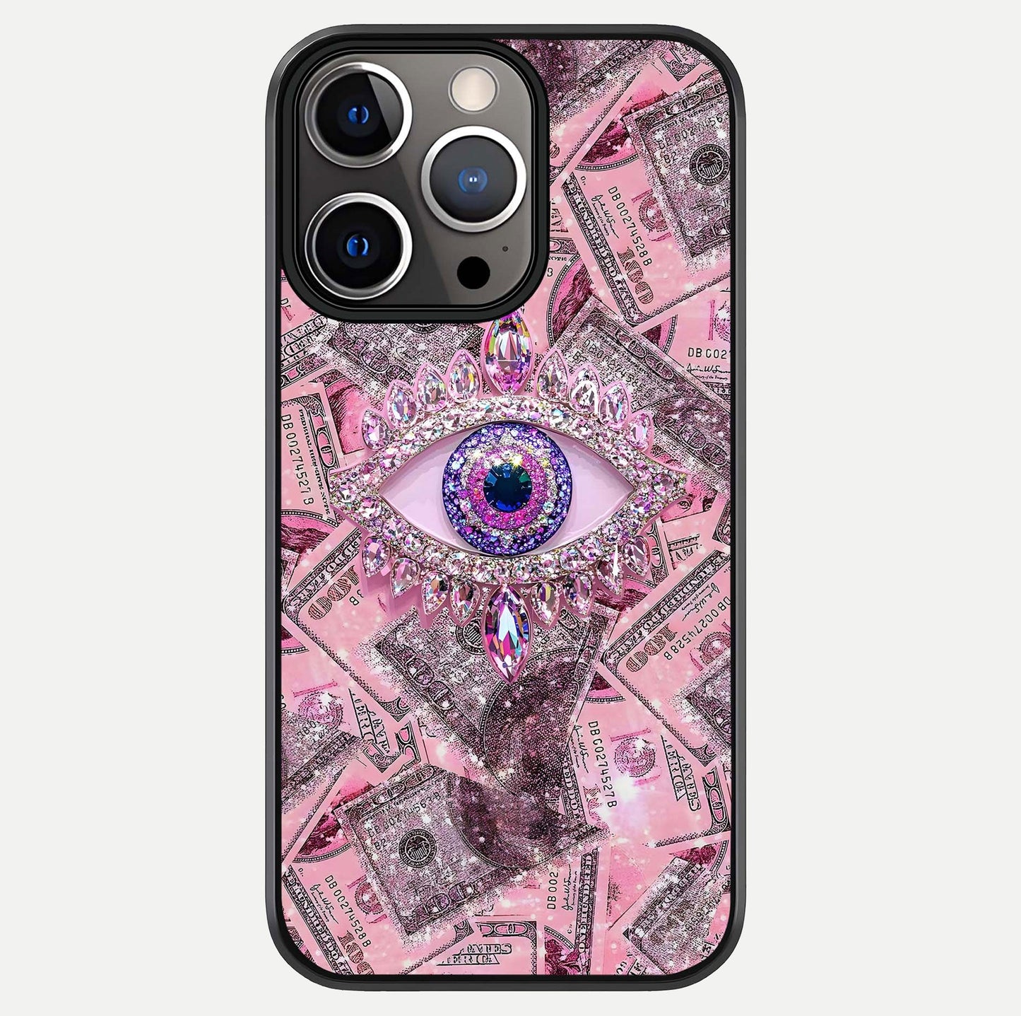 Money Eye Luxe Glass Case For iPhone 13 Pro by Custom World