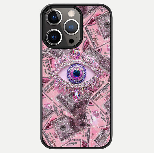 Money Eye Luxe Glass Case For iPhone 13 Pro by Custom World