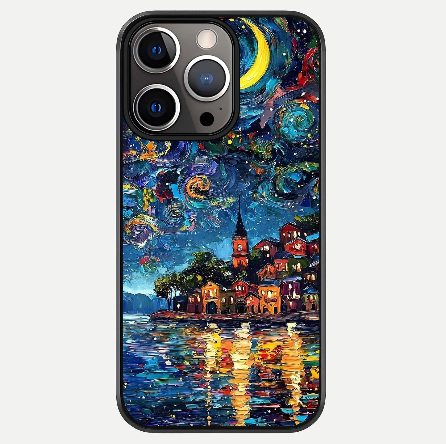 Moonlight Harbor Glow Glass Case For iPhone 13 Pro by Custom World