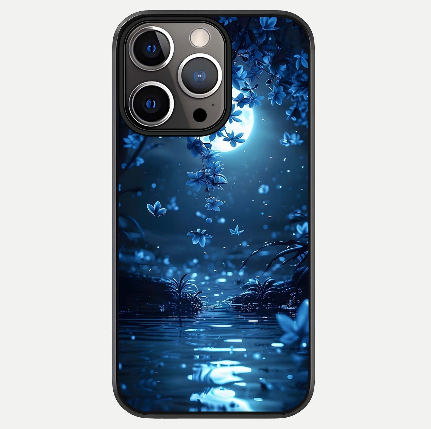 Moonlight Petal Dream Glass Case For iPhone 13 Pro by Custom World