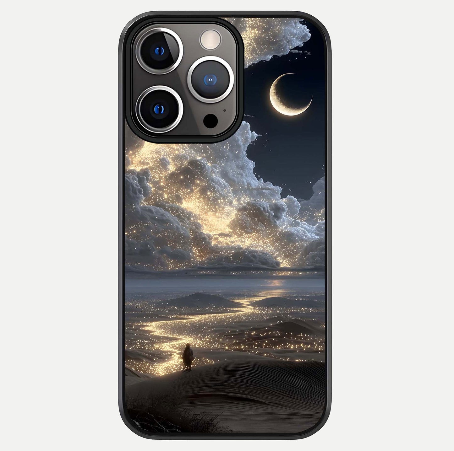 Moonlight Spark Path Glass Case For iPhone 13 Pro by Custom World