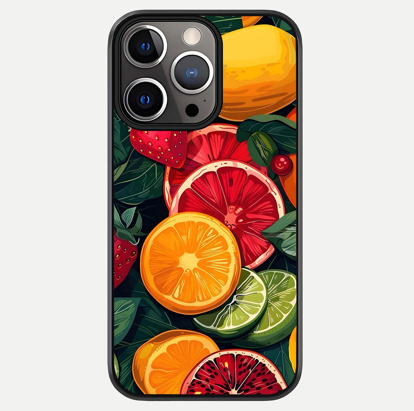 Multiple Fruits Glass Case For iPhone 13 Pro by Custom World