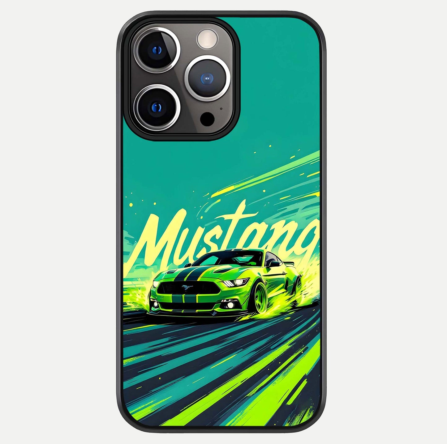 Mustang Bang Glass Case For iPhone 13 Pro by Custom World