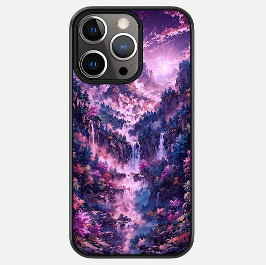 Mystic Cascade Peaks Glass Case For iPhone 13 Pro by Custom World