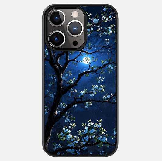 Mystic Floral Night Glass Case For iPhone 13 Pro by Custom World