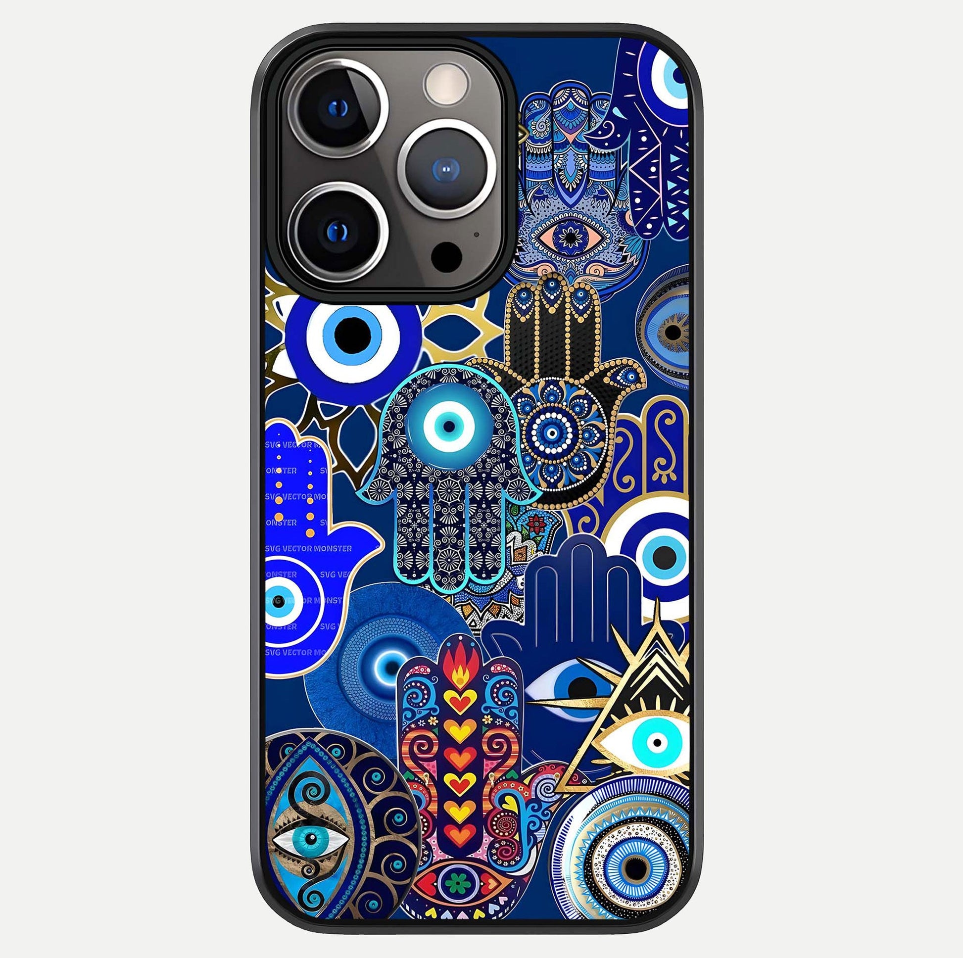 Mystic Palm Guard Glass Case For iPhone 13 Pro by Custom World