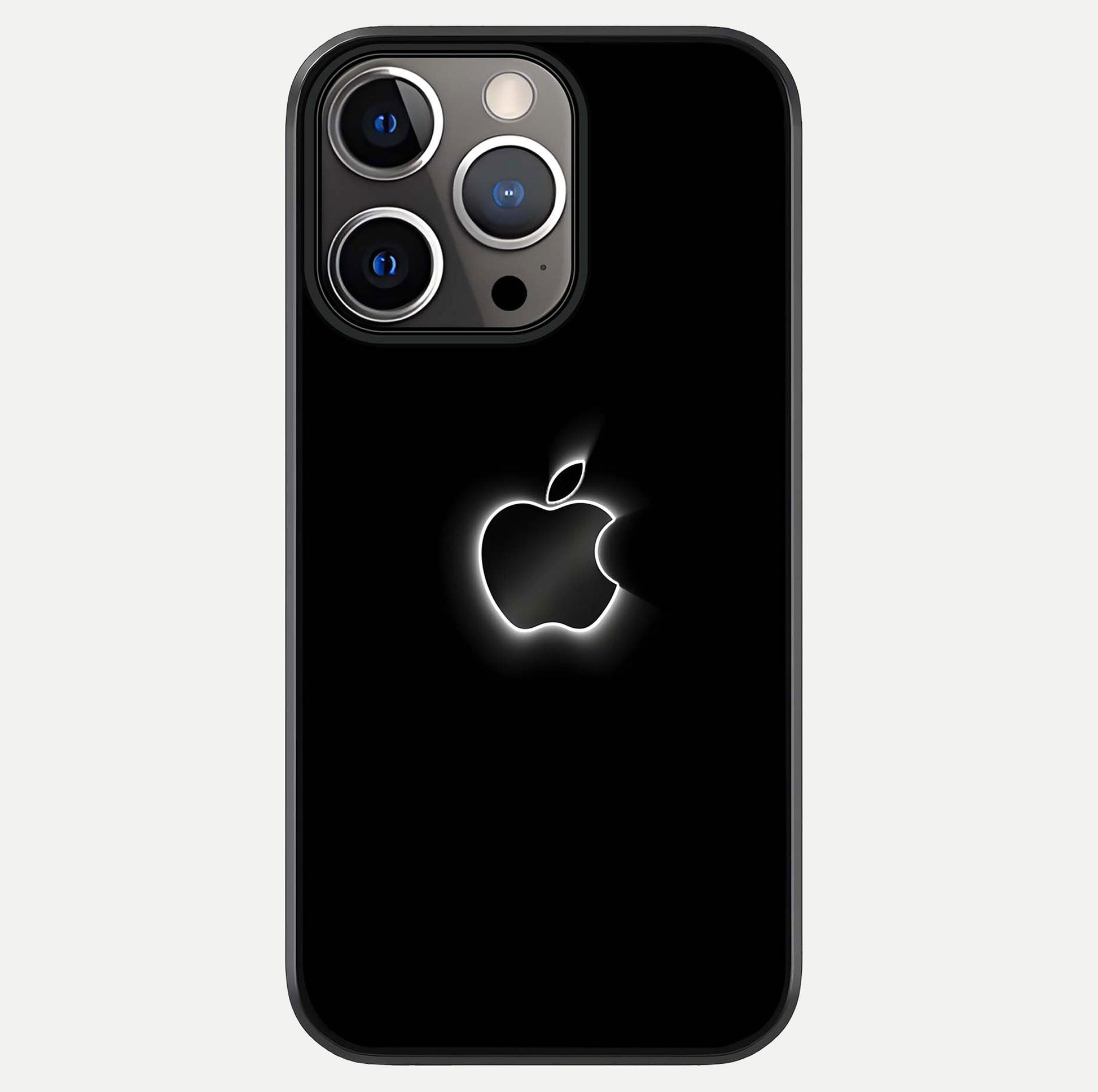 Neon Apple Glow Glass Case For iPhone 13 Pro by Custom World