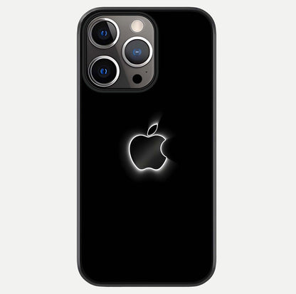 Neon Apple Glow Glass Case For iPhone 13 Pro by Custom World