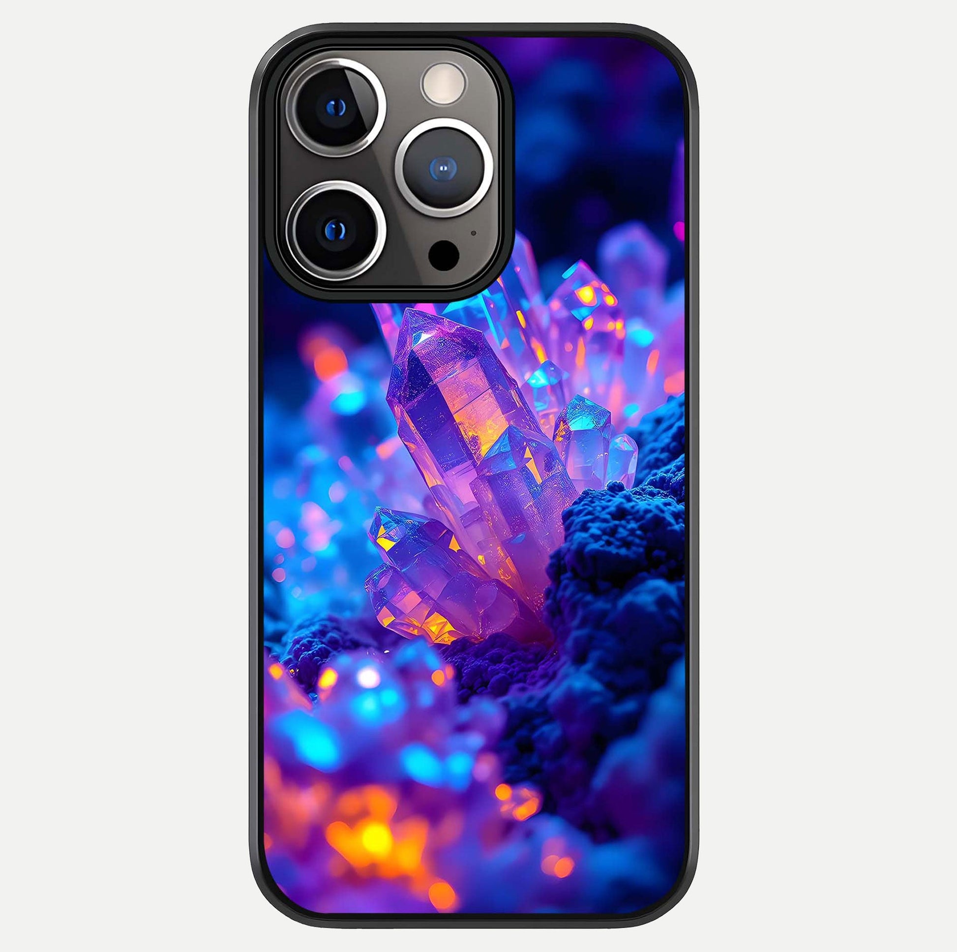 Neon Aura Shards Glass Case For iPhone 13 Pro by Custom World