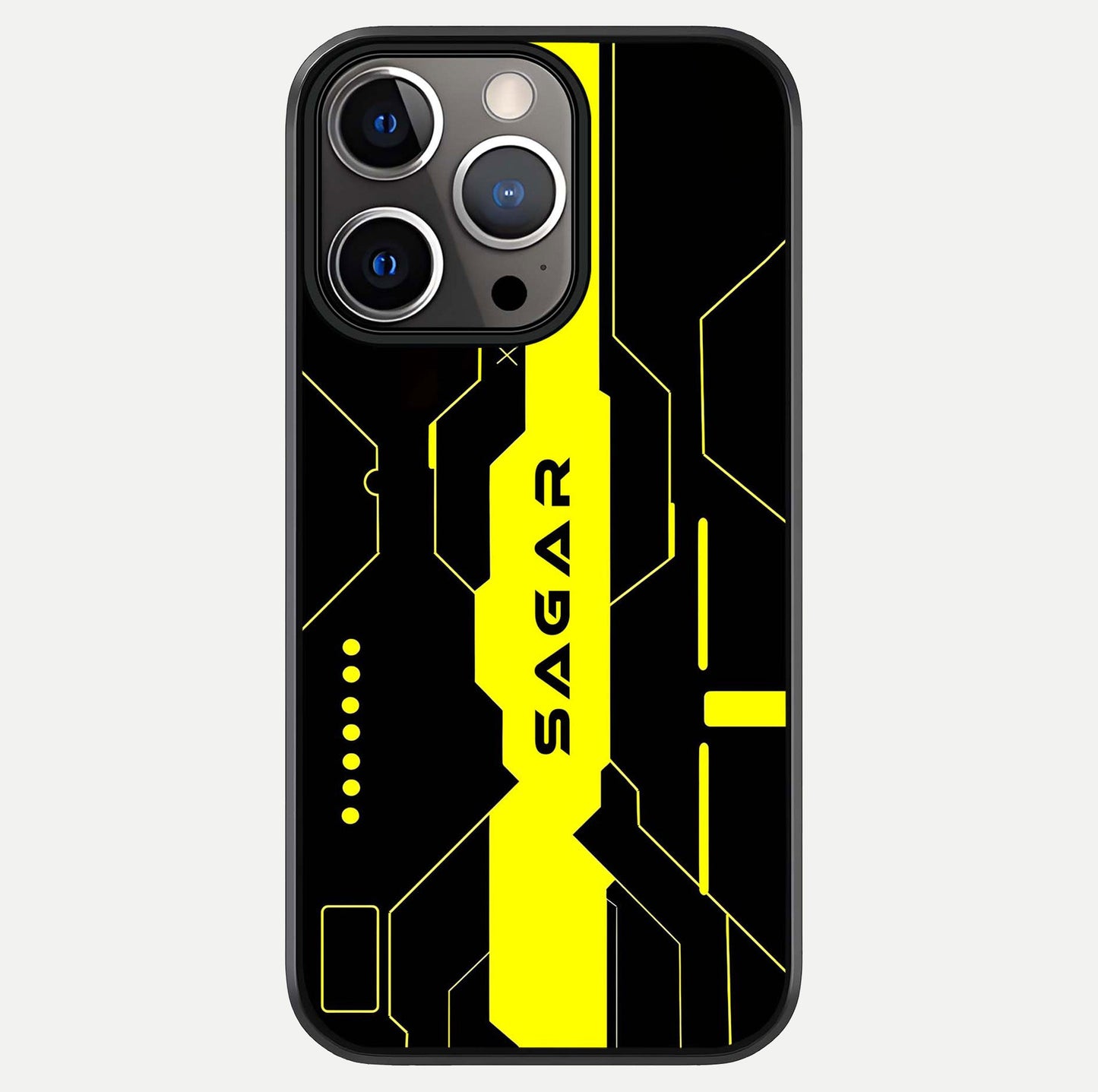Neon CYBERPUNK Custom Name Glass Case For iPhone 13 Pro by Custom World