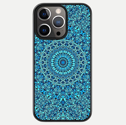 Ocean Bloom Mandala Glass Case For iPhone 13 Pro by Custom World
