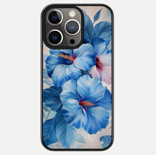 Ocean Hibiscus Grace Glass Case For iPhone 13 Pro by Custom World