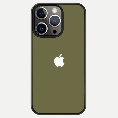 Olive Matte Essence Glass Case For iPhone 13 Pro by Custom World