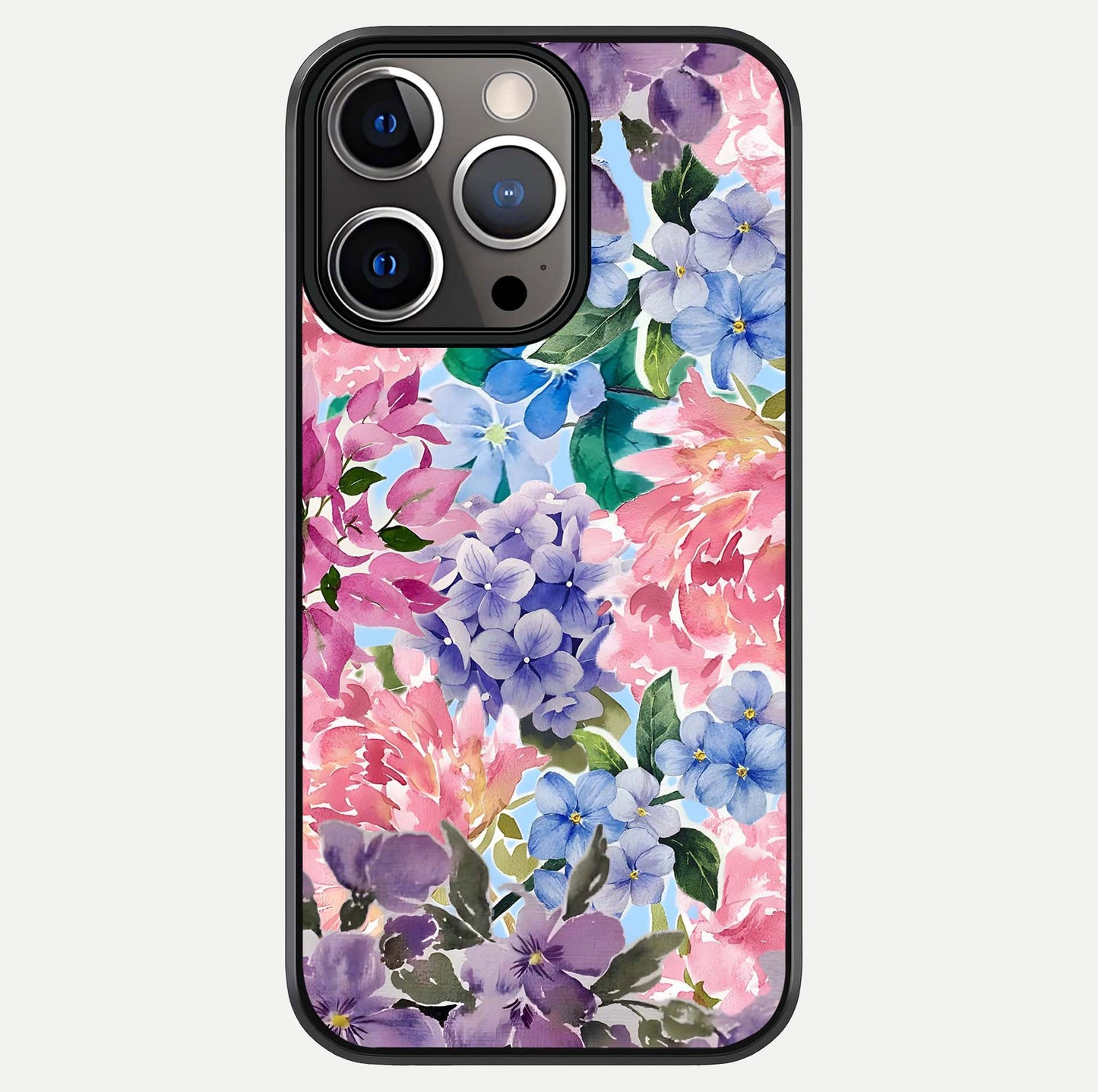 Pastel Floral Mix Glass Case For iPhone 13 Pro by Custom World