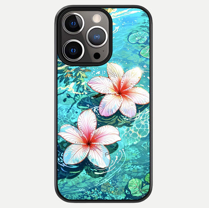 Pink Flowers in Water Glass Case For iPhone 13 Pro by Custom World